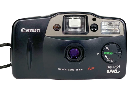 35mm Canon Sure Shot Owl Date Point and Shoot Camera — Lumentation